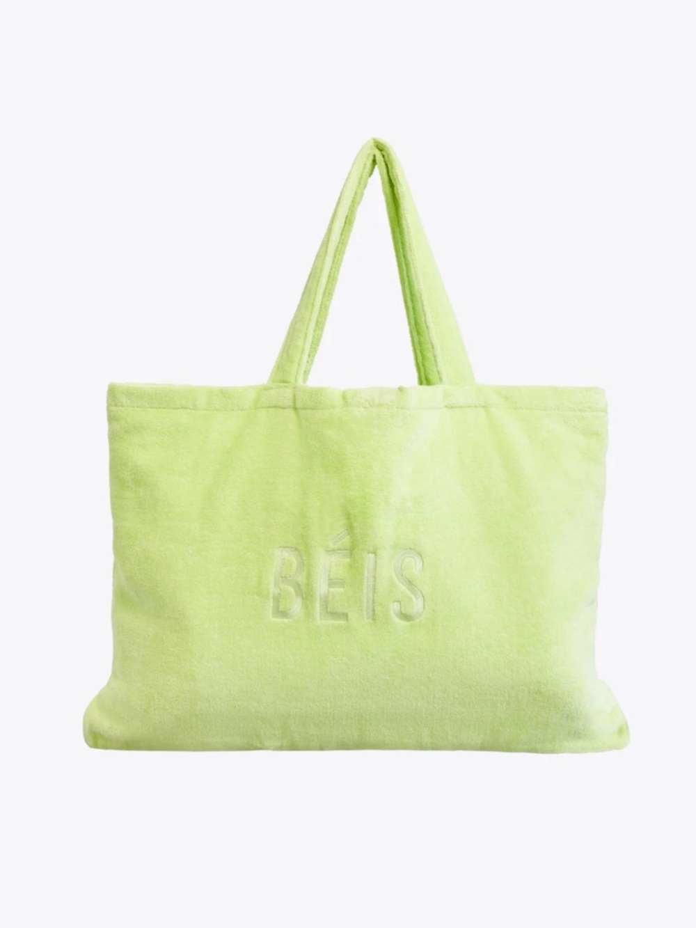 NWT BÉIS The Terry Towel Tote in Citron